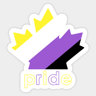 Non-Binary Pride Maple Leaf Sticker